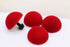 Red Flocked Round Puppet Nose - 40mm - FurriFingers